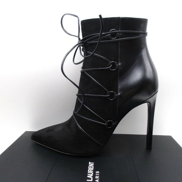 Saint Laurent Shoes - Worn ysl bootie with heel.